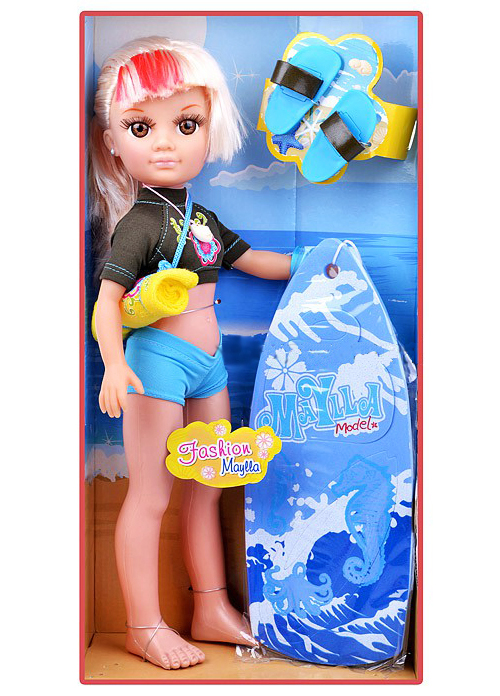 Кукла Maylla с аксессуарами для сёрфинга